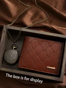 Men's Business Casual Watch Set + PU Wallet, Perfect Gift for Daily Use & Holidays Like Thanksgiving Birthday Father's Day