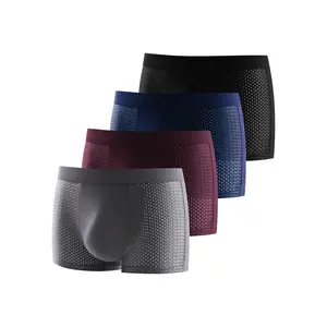4PCS Men's Boxer Briefs Soft Healthy Comfortable Breathable Mesh Men's Underwear Trendy Fashion Cool Casual Sports Men's Pants Boxers