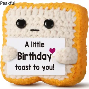 Charming Crochet Toast Card - Fun & Unique Gift for Mom, Dad, Girls & Boys - Special Birthday Keepsake - Handcrafted Desk Decor, Perfect for Any Occasion