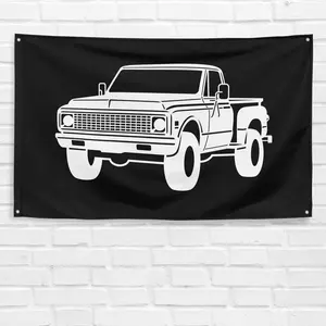 For Chevrolet Chevy K10 Truck Fans 3x5 ft Flag Garage Gift Wall Banner