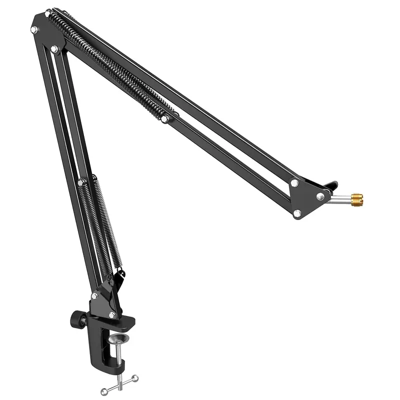FIFINE CS1 Microphone Suspension Boom Scissor Arm Stand - 13 in, Heavy Duty Clamp, 3/8"-to-5/8" Adapter for Content Creators, Gaming Enthusiasts, Home Office Recording,techvibes