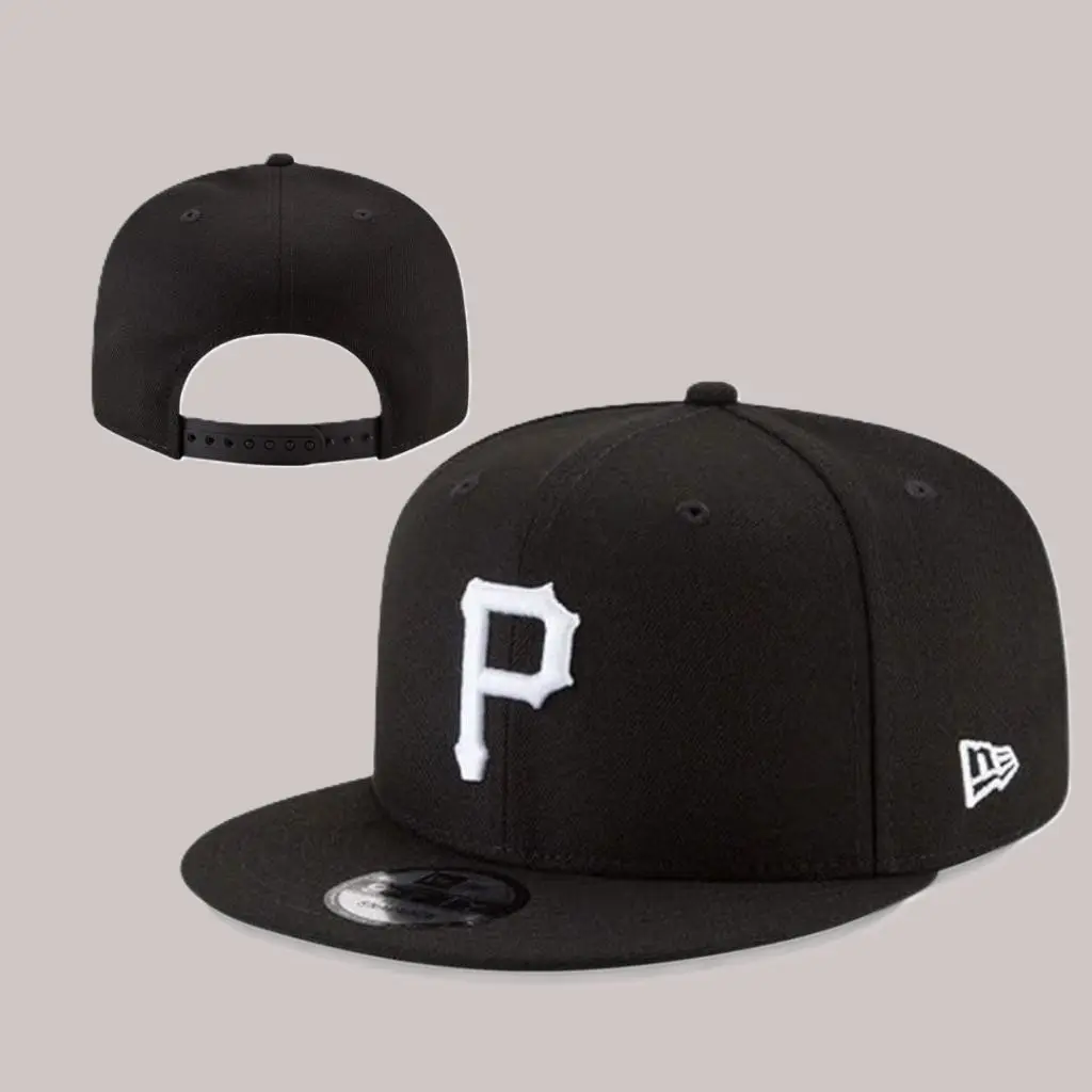 Unisex Streetwear Flat Brim Snapback Hat Embroidered Side Patch Structured Baseball Cap