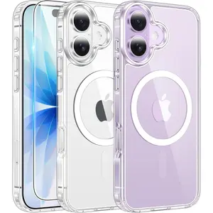 iPhone 17 Case Clear: Magnetic Transparent Phone Cases with Slim Anti Yellowing Military Grade Drop Protection Rugged Shockproof Protective Cell Phone Cover (A-Clear)/jubal phone case heather and dave 2 brooke and jubal phone cases 2 lora