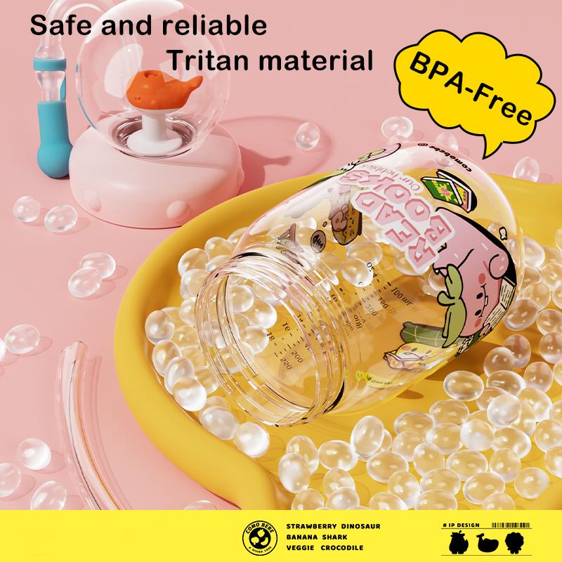 【COMOBEBE】18oz Tritan Sippy Cup – Whale Spray Design, BPA-Free, Spill-Proof, Dishwasher Safe, Fun for everyone Bottle Drinkware