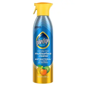 Pledge Everyday Clean Multi Surface Cleaner & Antibacterial Spray Aerosol, Works on Wood, Granite, and More, Fresh Citrus, 9.7 oz (Pack of 1)