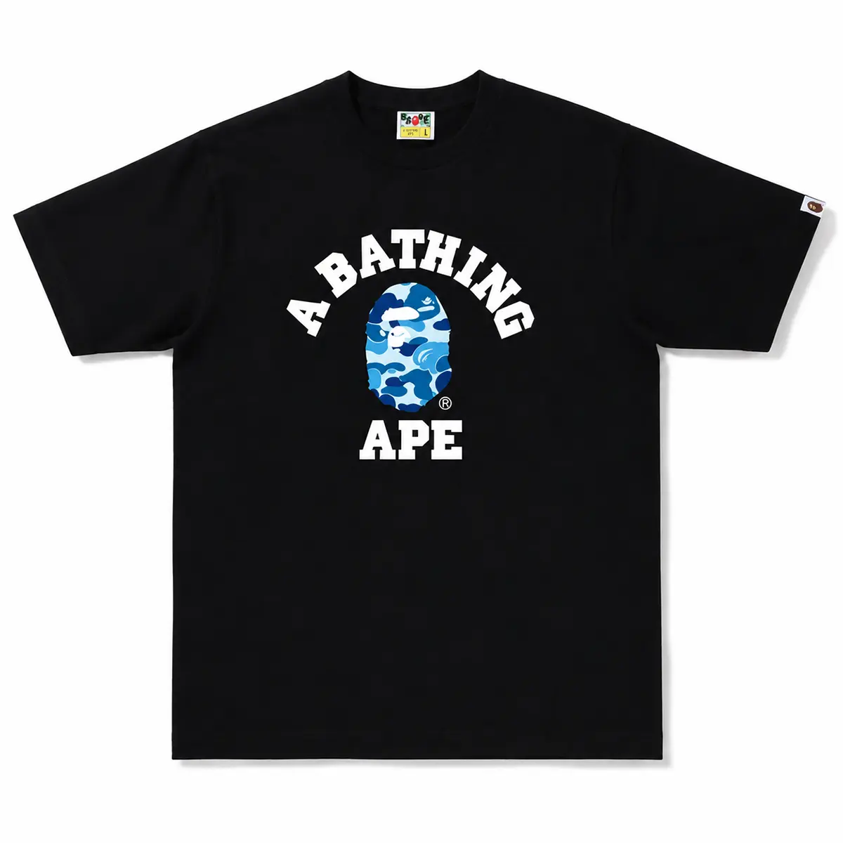 BAPE ABC Camo College Tee 'Black/Blue'
