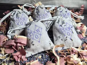 Lavender + Cedar Aromatic Sachet Set of 5 - Natural Moth Repellent, Closet Freshener with Calming Scent