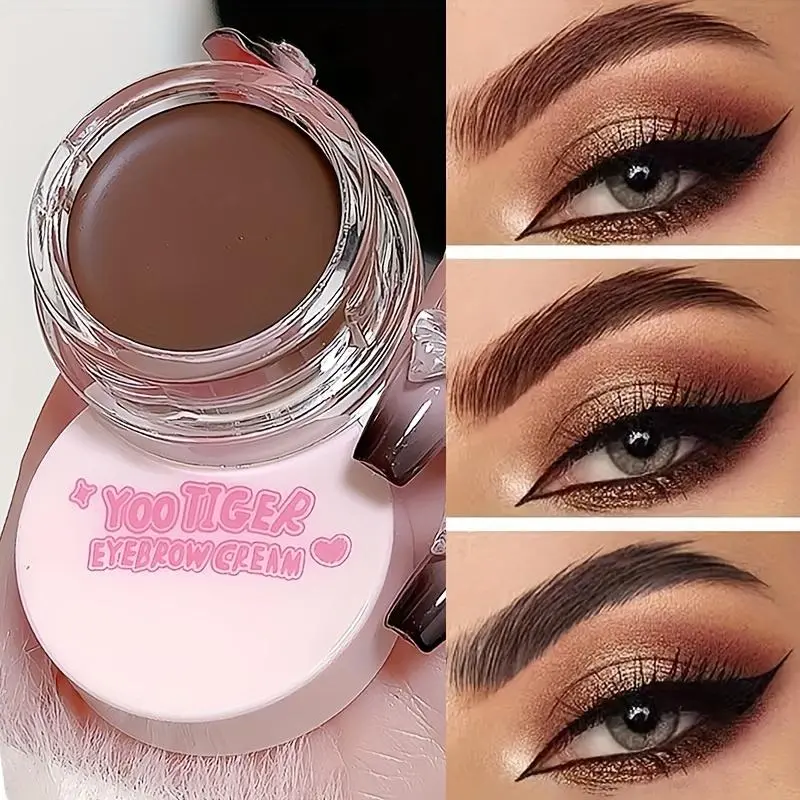 Waterproof Eyebrow Cream, 1 Box Long Lasting Eyebrow Cream, Eyebrow Tinting Cream, Tinted Eyebrow Cream, Eyebrow Makeup Tool for Women, Eye Brow Makeup Products, Cosmetic, Brow Pomade, Eye Brow Dye