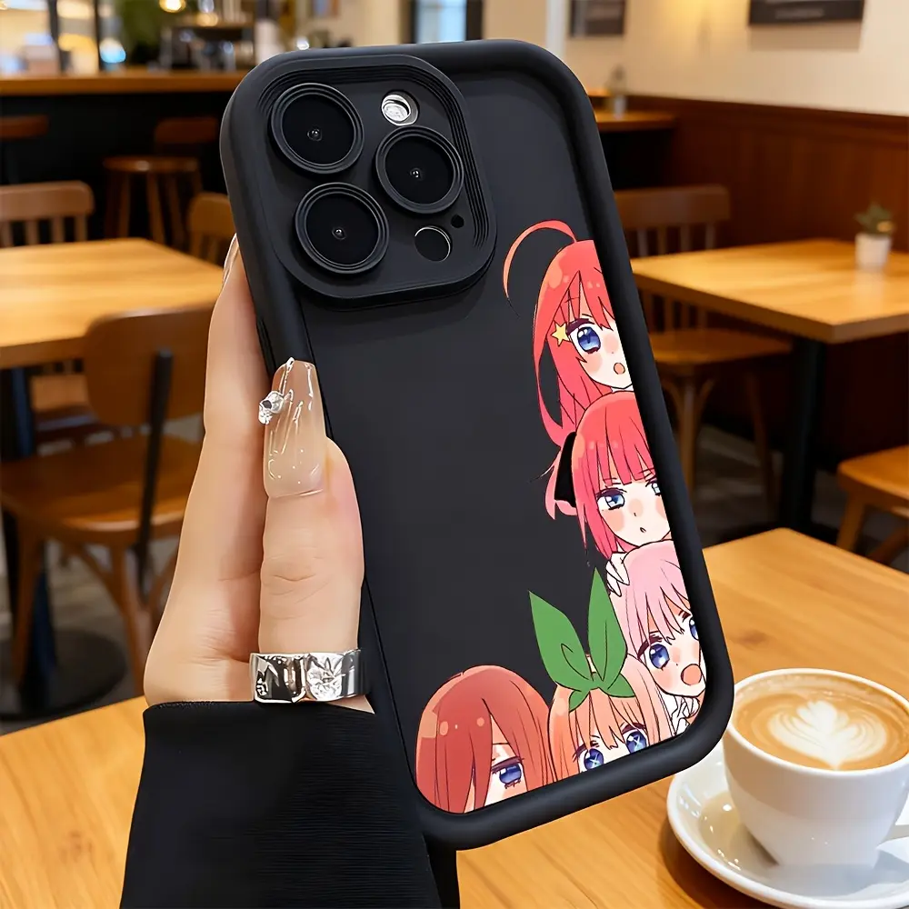 Stylish Kawaii anime girl The Q-Quintessential Q-Quintuplets phone case Compatible with iPhone 17/16/15/14/13/12/11/Pro/ProMax/Plus/Air/Xsmax/E, for Samsung S26/S25/S24/S23/S22/Plus/Ultra/FE, Anti Fall Soft TPU Back Cover, Christmas And Birthday Gift
