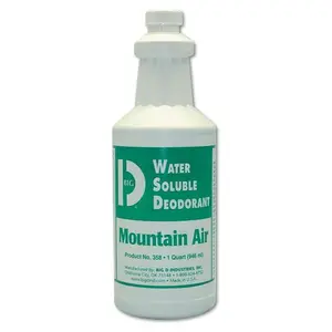 Big D Industries  Water-Soluable Concentrated Deodorizer- Mountain Air- 32 Oz Bottle - Case of 12