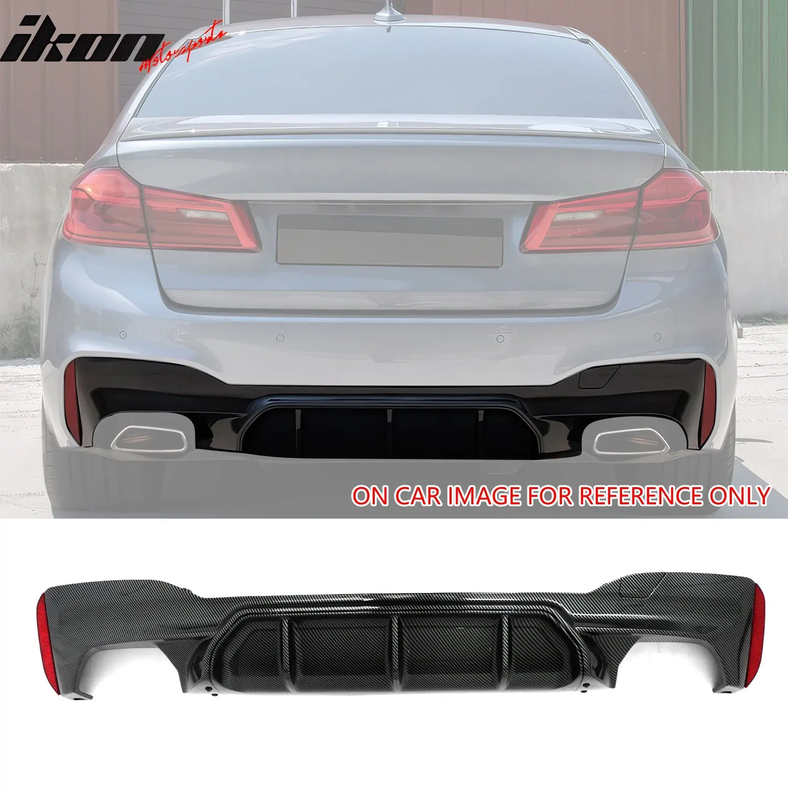 Rear Diffuser for BMW G30 5 Series 2017-2023 M5 Competition Style CF Print