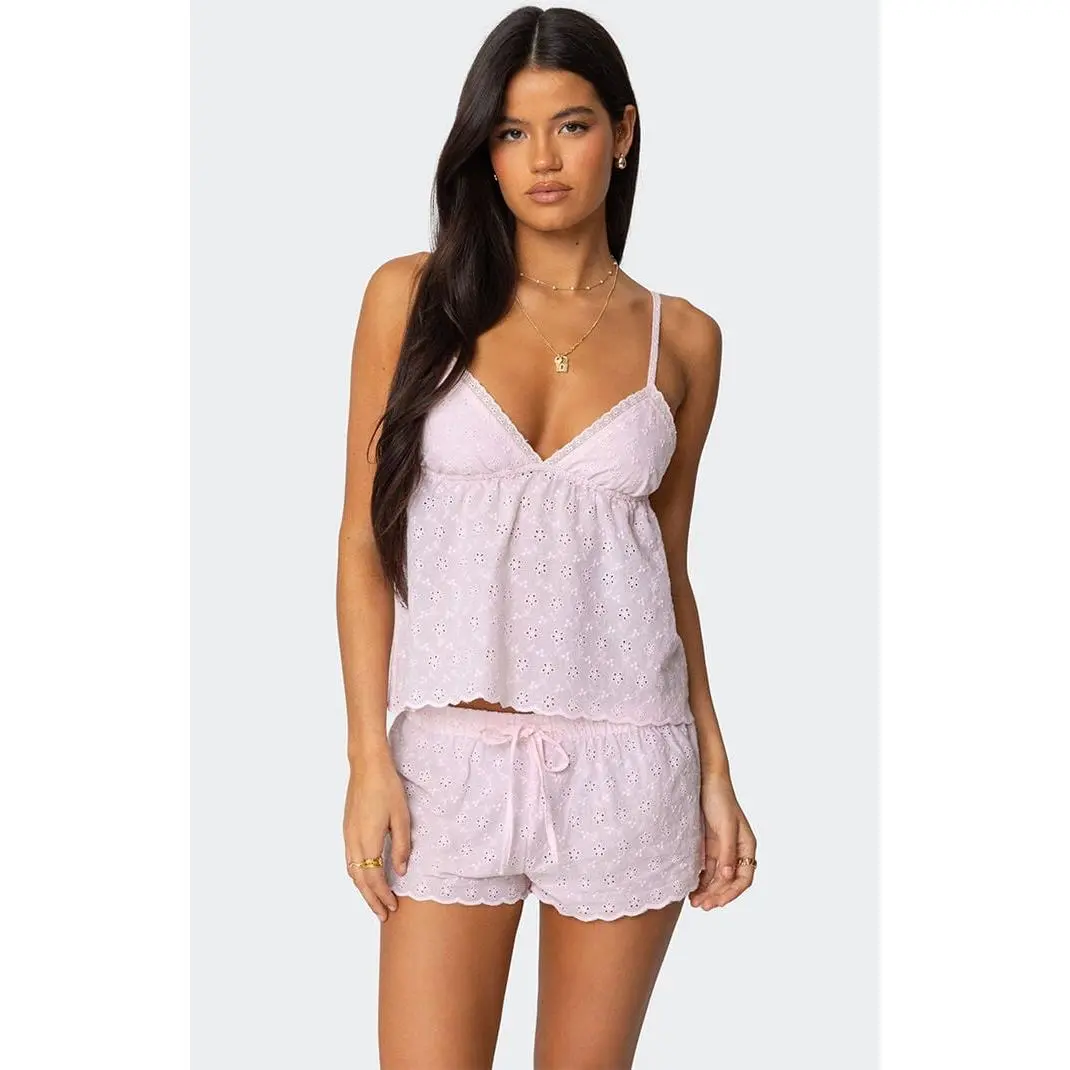 Edikted Women's Talula Eyelet Babydoll Top Edikted Women's Talula Eyelet Babydoll Top