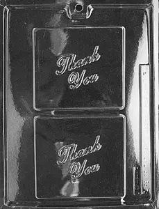 Thank You Candy Mold – Chocolate Plaque Mold for Favors, Weddings & Events