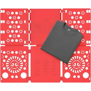 Shirt Board Tshirt Clothes Folding Board Durable Laundry Helper Liner Sorter, Red