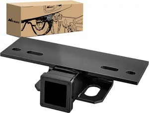 Nilight Step Hitch Bumper Mount 2 Inch Receiver Bolt-On Bike Hitch Receiver Tube Trailer Truck RV Cargo Receiver Hitch 5000 Lbs Powder Coated