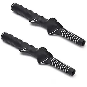 Golf Rubber Grip Left & Right Hand Swing Exerciser Practice Tool Stainless Steel 263mm Length R Flex Black & Pink Options Golf Accessories Golf Clubs