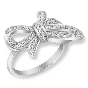 Radiance by Absolute™ 1.29ctw Simulated Diamond Bow Ring