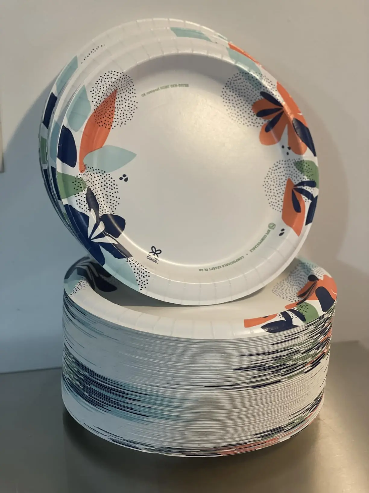 54 Count Large Paper Plates, 10 Inch, , 2X Stronger* For Everyday Breakfast, Lunch, & Dinner Meals