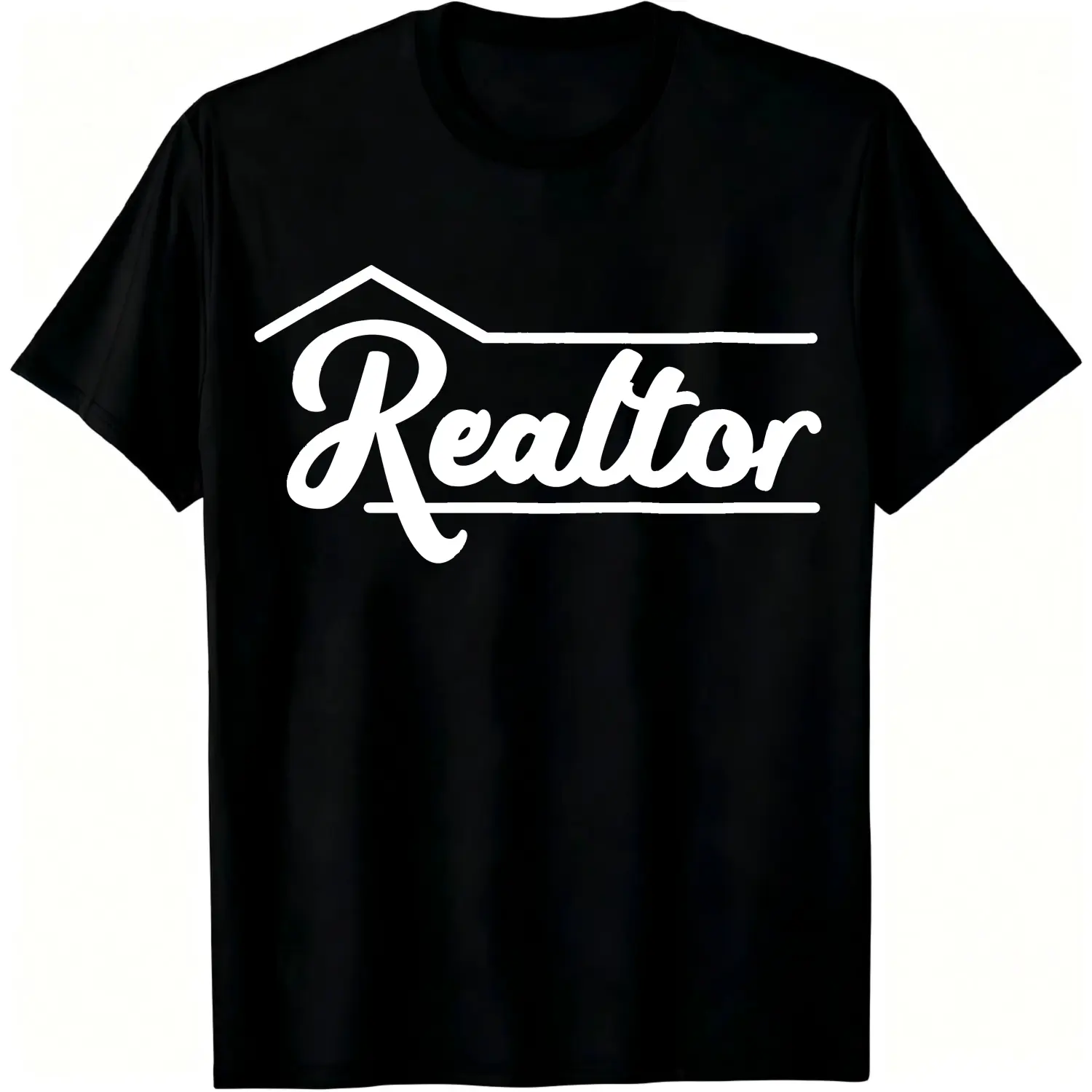 100% Cotton Realtor House Logo Design Print T-Shirt Women Men Unisex Clothing Streetwear