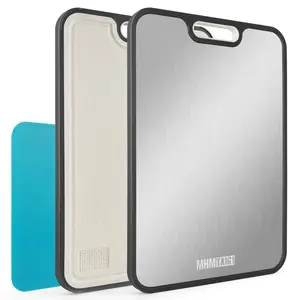 Titanium Cutting Board for Kitchen, Cutting Board Double Sided Food Grade, Pure Titanium and Wheat Straw PP, Easy to Clean Large Size 16”×11