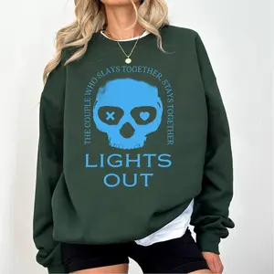 Lights Out Shirt Sweatshirt, Hoodie, Blue Skull Navessa Allen Book Sweater Sweatshirt, Hoodie, Comfort Colors