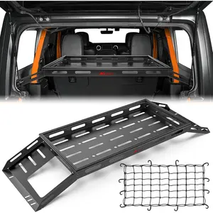 Nilight Interior Storage Rear Trunk Cargo Rack Basket Tray Interior Storage Luggage Carrier for 2007-2025 Wrangler JK JKU & JL JLU Unlimited 4-Door Hardtops Vehicle Accessories Truck Accessories