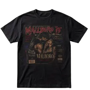 Vintage Marlboro Cowboy T-Shirt,  Western Graphic Tee, Retro Cigarette Art, Cotton unisex T-shirt, Trendy Shirt