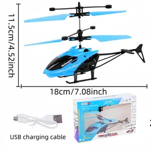Gesture Sensing Children'S Remote Control Helicopter Toy | Two-Color ABS Resin | USB Rechargeable Lithium Polymer Battery | Flight Time 6-8 Minutes | Infrared Sensor | Multiple Color Options: Red/Blue, Helicopter Remote Control