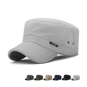 Men Baseball Cap Cadet Hat  Breathable Adjustable Flat Top Cap Spring Summer Visor Hat Casual Outdoor Anti-UV Cap unisex