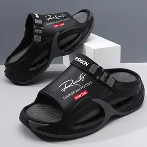 Men's Lightweight Slide Sandals for Boys, Non-Slip Soft Thick Sole Footwear, Summer Trendy Beach & Outdoor Casual Shoes, Boy