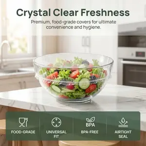 100 Pieces Food Storage Bags, Disposable Plastic Packaging for Fruits, Extend Freshness, Ideal Kitchen Gift, Essential Tableware