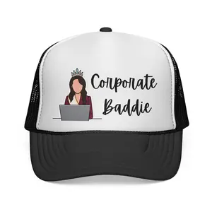 Miss Universe Corporate Baddie Trucker Cap - Character Face Hat, Work Humor Fashion Accessory, Character Face Hats