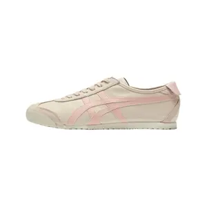 Onitsuka Tiger Mexico 66 'Oatmeal Ginger Peach' Men's Round Toe Laces All Seasons Casual Shoes with Cushioned Insole & Grippy Outsole
