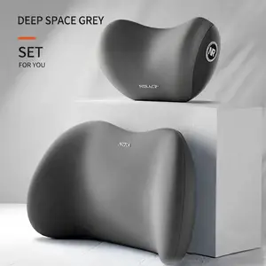 Ergonomic Car Headrest & Lumbar Support Cushion Set, Orthopedic Memory Foam Neck Back Rest Pillows for Driving Seats, Office Chairs Summervibes