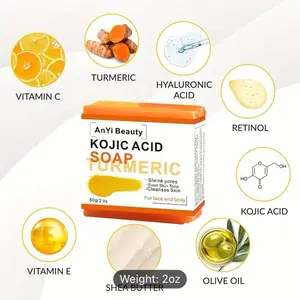 Nourishing Kojic Soap with Tumeric for Brighter and Even Skin Radiant Moisturize Daily Facial