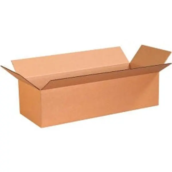 Global Industrial BP2981 Single Regular Slotted Corrugated Boxes - 200#/ECT-32 Strength, Kraft Material, 24x9x6 in., Wide Openings, Pack of 25, for Long & Narrow Items