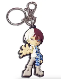 My Hero Academia Todoroki Keychain 3D PVC Anime Figure Keyring