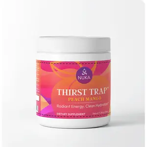 NUKA Love Thirst Trap Peach Mango Supplement with Electrolytes & B-Vitamins for Radiant Energy & Clean Hydration 5.7 oz