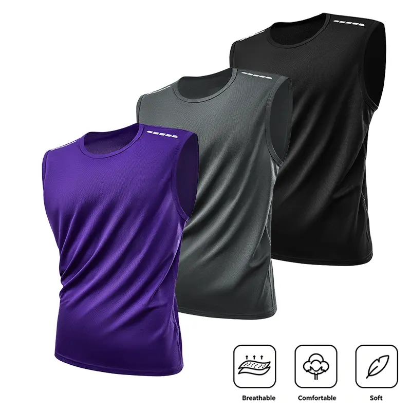 Summer Sleeveless SportsSuper Category Vest, Quick-Dry Reflective Shoulder Strips,Breathable and Comfortable Outdoor Fitness Essentials Athletic Activewear,summervibes