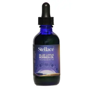 Egyptian Blue Lotus Moringa Oil - 60ml - 100% Pure & Natural Extract - Premium Therapeutic Grade For Face, Body and Hair Oil - Relaxation & Advanced Skin Care