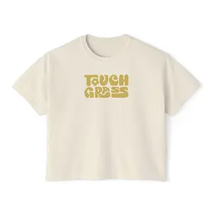Touch Grass Comfort Colors Crop Tee