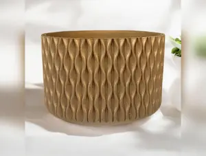 Bronze Metallic WAVES Silicone Tumbler Boot