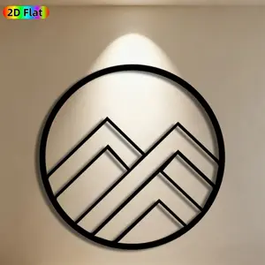 1pc Geometric Mountain Metal Wall Art, Stylish Mountain Pattern Statue Mural, Ideal Gift for New Year, Easter, Geometric Decor Enthusiasts, Rust-Resistant Metal Wall Decor Wall Sculptures, Perfect for Indoor Wall & Outdoor Fence Mountain Art Enthusiasts