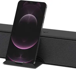Supersonic SC-1423SB Bluetooth Rechargeable TV Soundbar with RGB LED FM Radio HDMI ARC AUX USB Micro SD Built-in Mic & Phone Stand