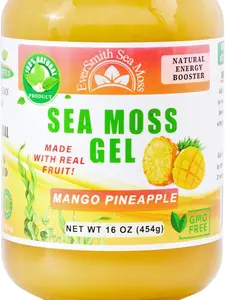 Wildcrafted Irish Sea Moss Gel | Made in USA | Rich in Vitamins & Minerals | Sea Moss Gel Raw | Nutritional Supplement | Mango Pineapple (16 oz)
