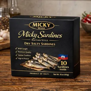 Micky Sardines Haitian Dry Salty Sardines 10 pcs 16oz Wild Caught Premium Quality Traditional Process High in Protein