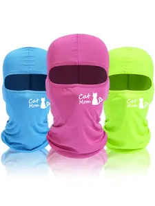 6pcs/3pcs Unisex CAT Mom Printing Balaclava Mask Ski Mask for Men Women Suitable for Outdoor Sports Daily Wear Gift Hat