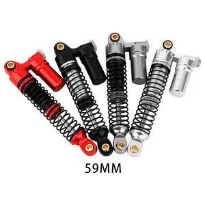 LonZeXy 4PCS 59mm Aluminum Shocks Absorbers Long Threaded Oil Damper for 1/18 RC Crawler TRX4M TRX4-M Upgrade Parts