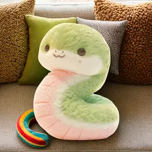 Cute Cartoon Snake Doll, Soft Polyester Fiber, Durable Plush Animal Toy, Perfect Birthday Gift for Lovers,