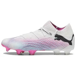 PUMA FUTURE 7 ULTIMATE Soccer Football Boots - AG/FG Studs, Men's/Women's House White Pink Black Football Gear, Maison Mihara Official Trending Casual Trainers